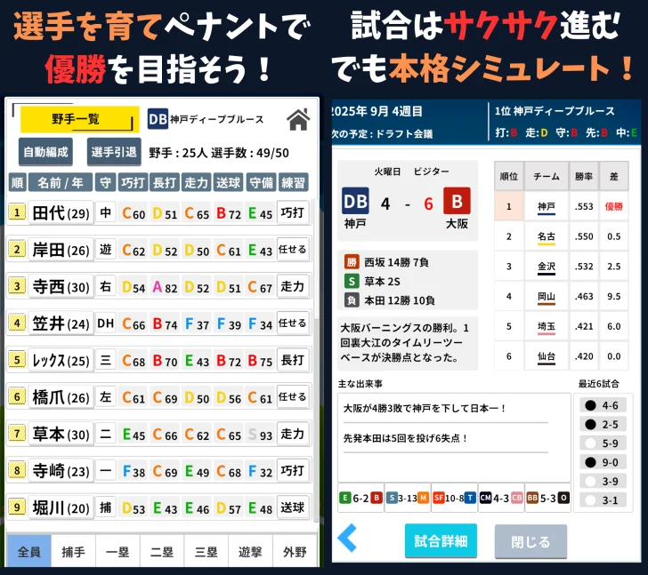 プロ野球ペナントシミュレータ