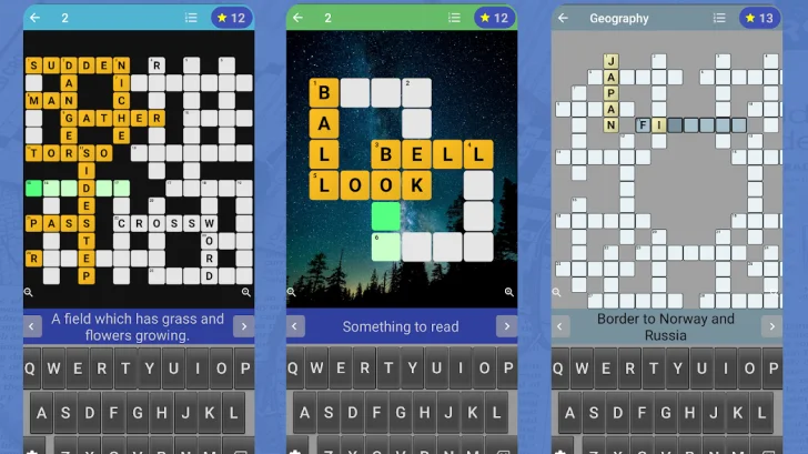 English Crosswords Puzzle Game